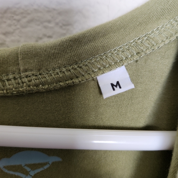 Acacia womens 2 Piece Sweatsuit green w/ dragonfly print pockets sz medium EUC - Picture 3 of 16